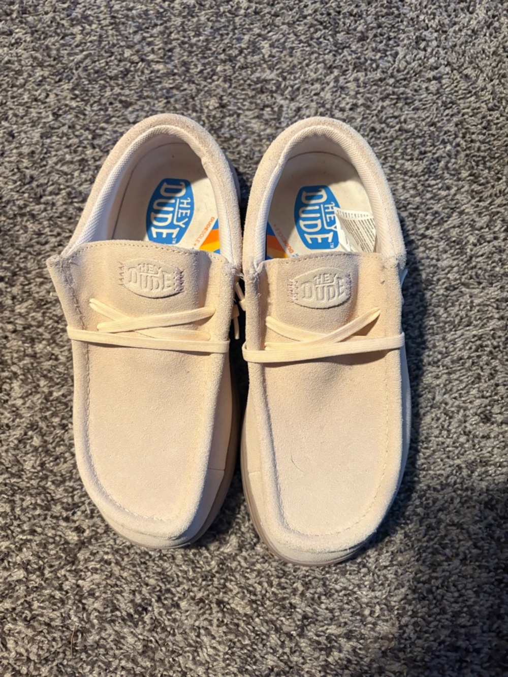 Hey Dude Women's Lightweight Slip-On Sneakers in Light Beige